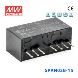 SPAN02B-15 2W 18~36V 转 15V 134mA非稳压单路输出DC-DC模块电源