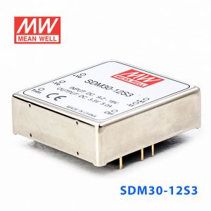 SDM30-12S3  30W  9~18V  输入  3.3V  稳压单路输出明纬DC-DC转换模块电源