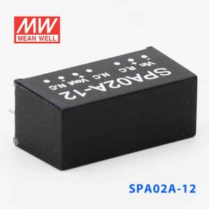 SPA02A-12  2W  9~18V  输入 12V  稳压单路输出明纬DC-DC转换模块电源