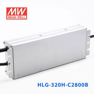 HLG-320H-C2800B 320W 宽范围输入 57~114V 2800mA  强耐环境高压恒流输出PFC高效铝壳IP67防水LED电源