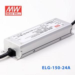 ELG-150-24A  150W  24V 6.25A  A型(电流可调/铝壳IP65/100～305Vac输入)明纬PFC防水LED电源