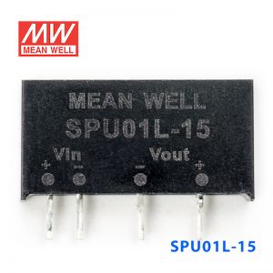 SPU01L-15 1W 5V 转 15V  非稳压单路输出明纬DC-DC转换模块电源