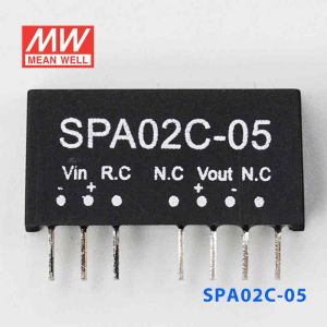 SPA02C-05  2W  36~72V  输入 5V 稳压单路输出明纬DC-DC转换模块电源