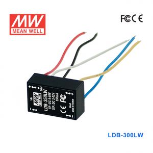 LDB-300LW 12W 9~36V DC输入2~40V DC300mA输出DC-DC升-降压型恒流LED调光驱动器-引线型