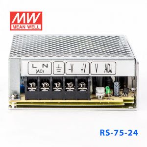 RS-75-24 75W 24V3.2A 单路输出明纬开关电源(G3系列-高性能内置有外壳)