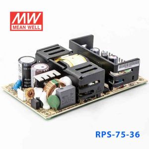 RPS-75-36  75W  36V 2.8A  单路输出微漏电低空载损耗医用无外壳明纬开关电源