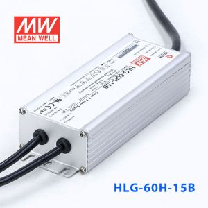 HLG-60H-15B  60W  15V 4A  强耐环境恒压+恒流PFC高效铝壳IP67防水LED电源(控制线三合一调光) 