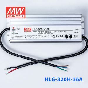 HLG-320H-36A  320W  36V 8.9A  强耐环境恒压+恒流PFC高效铝壳IP65防水LED电源(恒压恒流值可面板设定) 