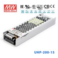 UHP-200-15 200W 15V 13.4A 明纬PFC高性能超薄电源
