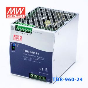 TDR-960-24 960W 24V40A 三相输入高效率高功率因素单路输出DIN导轨安装明纬开关电源