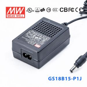 GS18B15-P1J 18W 15V1.2A 输出绿色能源明纬电源适配器(双线插口)