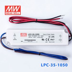 LPC-35-1050 35W 1050mA恒流输出明纬牌IP67防水塑壳LED电源