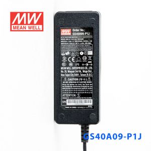 GS40A09-P1J 40W 9V4.45A 输出绿色能源明纬电源适配器(三线插口)