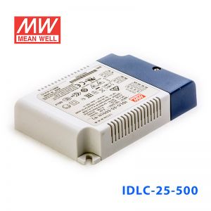 IDLC-25-500 25W 35~50V 500mA 恒流输出无频闪二合一调光明纬LED开关电源