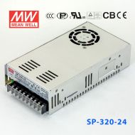 SP-320-24 320W 24V13A 单路输出带PFC功能CCC认证明纬开关电源