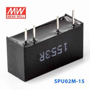 SPU02M-15  2W  12V-15V  非稳压单路输出明纬DC-DC转换模块电源