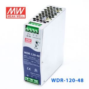 WDR-120-48 120W 48V2.5A 输出PFC高效率高输入电压DIN导轨电源