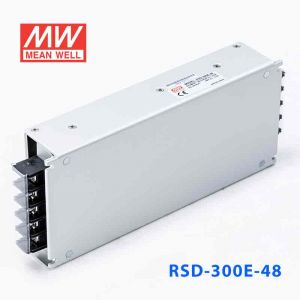 RSD-300E-48  300W  21.6-50.4V 输入 48V 6.3A  铁路用外壳型单路输出DC-DC转换明纬开关电源