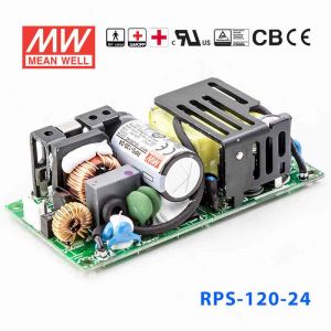 RPS-120-24 120W 24V 3.5A 单路输出微漏电低空载损耗医用无外壳明纬开关电源