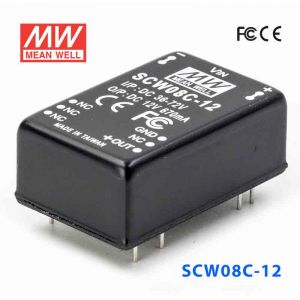 SCW08C-12  8W  36~72V   输入 12V  稳压单路输出明纬DC-DC转换模块电源