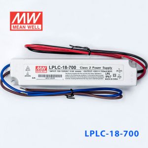 LPLC-18-700   18W   110V输入700mA恒流输出明纬牌IP67防水塑壳LED电源 