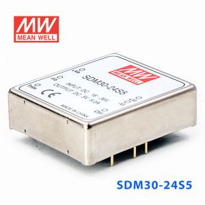 SDM30-24S5  30W  18~36V  输入  5V  稳压单路输出明纬DC-DC转换模块电源