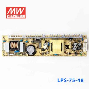 LPS-75-48  75W  48V 1.56A  单路输出无外壳窄条PCB板明纬开关电源