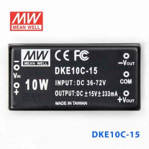 DKE10C-15  10W  36~72V  输入  ±15V  双路输出明纬DC-DC转换模块电源