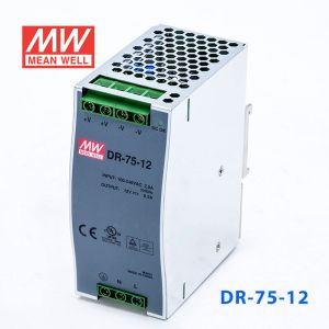 DR-75-12 75W 12V6.3A 单路输出导轨安装明纬开关电源