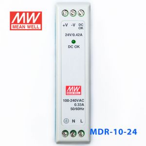 MDR-10-24  10W  24V  0.42A  单输出低空载损耗DIN导轨型明纬电源