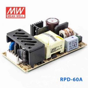 RPD-60A  60W  +5V 5.5A +12V 2.2A  双路输出微漏电低空载损耗小尺寸医用无外壳明纬开关电源