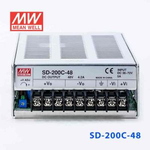 SD-200C-48  200W  36~72V  输入 48V 4.2A  输出有外壳明纬DC-DC转换电源