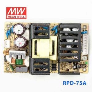 RPD-75A  75W  +5V 9.5A +12V 4A  双路输出微漏电低空载损耗医用无外壳明纬开关电源