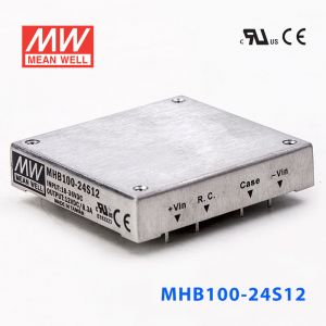 MHB100-24S12 100W 18~36V 输入 12V8.3A稳压单路输出明纬DC-DC转换电源 