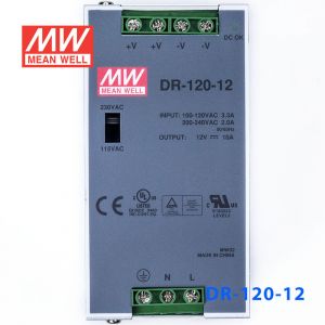 DR-120-12 120W 12V10A 单路输出导轨安装明纬开关电源