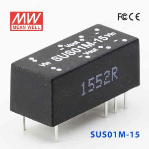 SUS01M-15  1W  12V-15V  非稳压单组输出明纬DC-DC转换模块电源