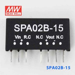 SPA02B-15  2W  18~36V  输入 15V  稳压单路输出明纬DC-DC转换模块电源