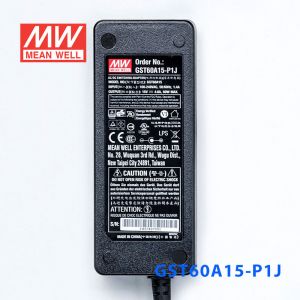 GST60A15-P1J 60W 15V4A高效能低空载损耗绿色节能桌上型适配器