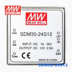 SDM30-24S12  30W  18~36V  输入  12V  稳压单路输出明纬DC-DC转换模块电源