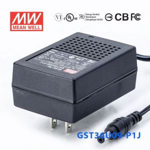 GST36U09-P1J 28W 9V3.11A高效能低空载损耗绿色节能美规适配器