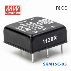 SKM15C-05  15W  36~75V  输入 5V 3A 单路稳压输出明纬DC-DC转换模块电源