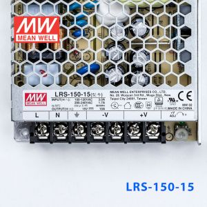 LRS-150-15 150W 15V10A输出（输入电压开关选择型)明纬超薄高性能开关电源 