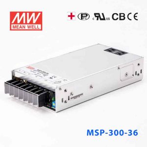 MSP-300-36  300W  36V 9A  单路输出带功率因素校正高可靠医疗型明纬开关电源