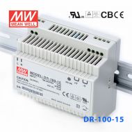 DR-100-15 100W 15V6.5A 单路输出Class II DIN导轨安装明纬开关电源