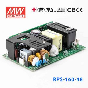 RPS-160-48  160W  48V 3.25A  单路输出微漏电PFC医用无外壳明纬开关电源