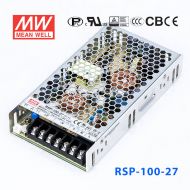 RSP-100-27 100W 27V3.8A单路输出低厚度带功率因素校正CCC认证明纬开关电源