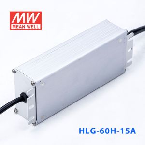 HLG-60H-15A  60W  15V 4A  强耐环境恒压+恒流PFC高效铝壳IP65防水LED电源(恒压恒流值可面板设定) 