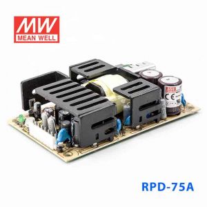 RPD-75A  75W  +5V 9.5A +12V 4A  双路输出微漏电低空载损耗医用无外壳明纬开关电源