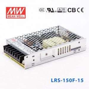 LRS-150F-15 150W 15V10A输出 (全电压输入型)明纬超薄高性能开关电源 