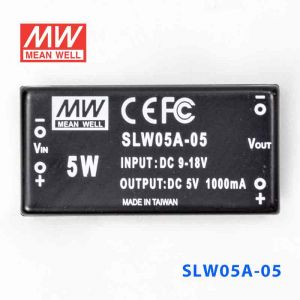 SLW05A-05  5W  9~18V  输入  5V  稳压单路输出明纬DC-DC转换模块电源